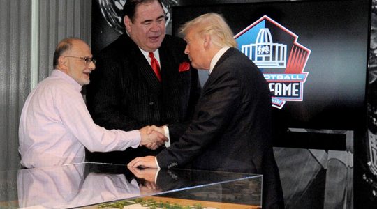 Donald Trump tours Hall of Fame, praises village project